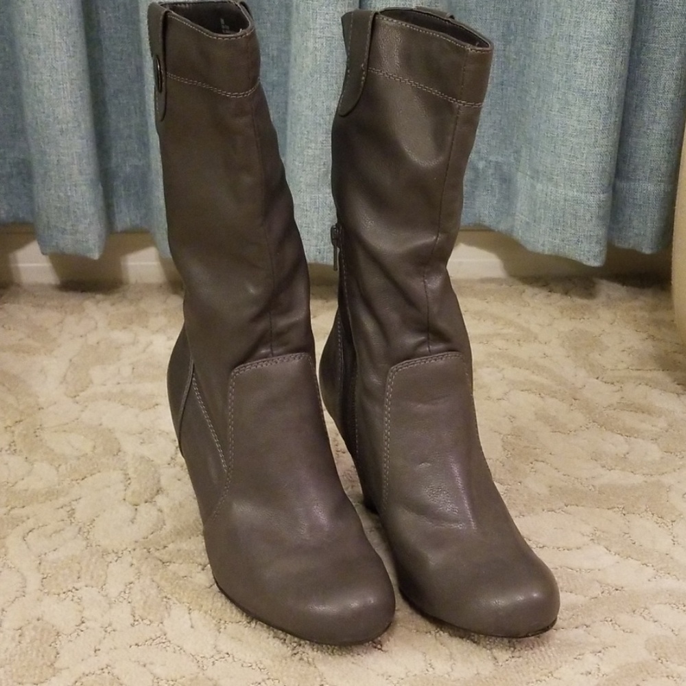 Grey Dress Boots